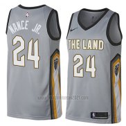 Camiseta Cleveland Cavaliers Larry Nance Jr. #24 Ciudad 2018 Gris