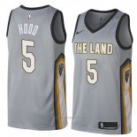 Camiseta Cleveland Cavaliers Rodney Hood #5 Ciudad 2018 Gris