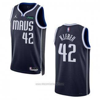 Camiseta Dallas Mavericks Maxi Kleber #42 Statement 2022-23 Azul