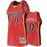 Camiseta Golden State Warriors Andre Iguodala #9 2009-10 Hardwood Classics Naranja