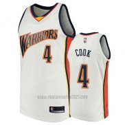 Camiseta Golden State Warriors Quinn Cook #4 2009-10 Hardwood Classics Blanco