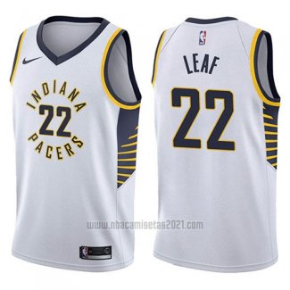 Camiseta Indiana Pacers T.j. Leaf #22 Association 2017-18 Blanco