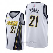 Camiseta Indiana Pacers Thaddeus Young #21 Earned Edition Blanco