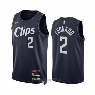 Camiseta Los Angeles Clippers Kawhi Leonard #2 Ciudad 2023-24 Azul