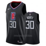 Camiseta Los Angeles Clippers Mike Scott #30 Statement 2019 Negro