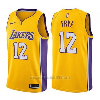 Camiseta Los Angeles Lakers Channing Frye #12 Icon 2017-18 Oro