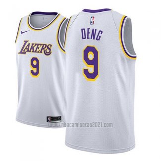 Camiseta Los Angeles Lakers Luol Deng #9 Association 2018-19 Blanco