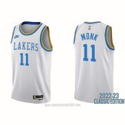 Camiseta Los Angeles Lakers Malik Monk #11 Classic 2022-23 Blanco