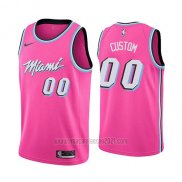 Camiseta Miami Heat Personalizada Earned 2018-19 Rosa