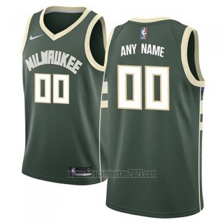 Camiseta Milwaukee Bucks Personalizada 17-18 Verde