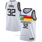 Camiseta Minnesota Timberwolves Karl-Anthony Towns #32 Ciudad 2022-23 Blanco