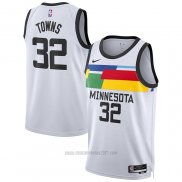 Camiseta Minnesota Timberwolves Karl-Anthony Towns #32 Ciudad 2022-23 Blanco