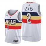 Camiseta New Orleans Pelicans Ian Clark #2 Earned Edition Blanco