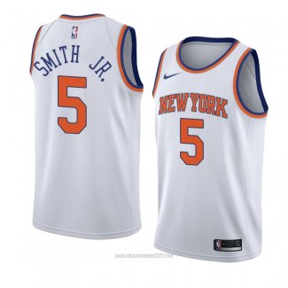 Camiseta New York Knicks Dennis Smith Jr. #5 Statement 2018 Blanco