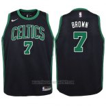 Camiseta Nino Boston Celtics Jaylen Brown #7 Statement 2017-18 Negro