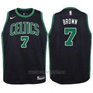 Camiseta Nino Boston Celtics Jaylen Brown #7 Statement 2017-18 Negro