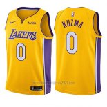 Camiseta Nino Los Angeles Lakers Kyle Kuzma #0 Icon 2017-18 Oro