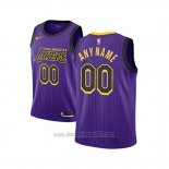 Camiseta Nino Los Angeles Lakers Personalizada Ciudad 2018-19 Violeta