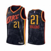 Camiseta Oklahoma City Thunder Aaron Wiggins #21 Ciudad 2023-24 Negro