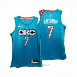 Camiseta Oklahoma City Thunder Carmelo Anthony #7 Ciudad 2018-19 Azul