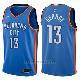 Camiseta Oklahoma City Thunder Paul George #13 2017-18 Azul