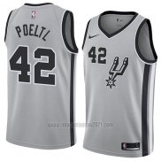 Camiseta San Antonio Spurs Jakob Poeltl #42 Statement 2018 Gris