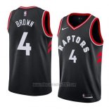 Camiseta Toronto Raptors Lorenzo Brown #4 Statement 2018 Negro