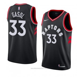 Camiseta Toronto Raptors Marc Gasol #33 Statement 2018 Negro