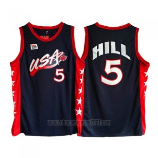 Camiseta USA 1996 Grant Hill #5 Negro