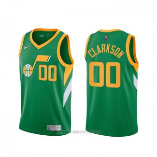 Camiseta Utah Jazz Donovan Jordan Clarkson #00 Earned 2020-21 Verde