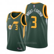 Camiseta Utah Jazz Justin Wright-Foreman #3 Earned 2019-20 Verde