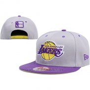 Gorra Los Angeles Lakers Snapback Gris Violeta