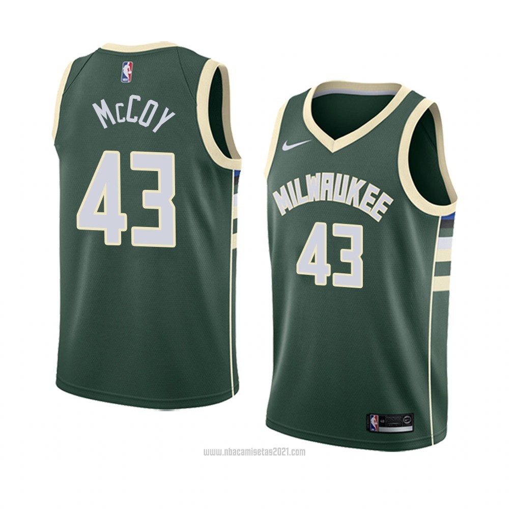 Camiseta Milwaukee Bucks Brandon Mccoy #43 Icon 2018 Verde Baratas