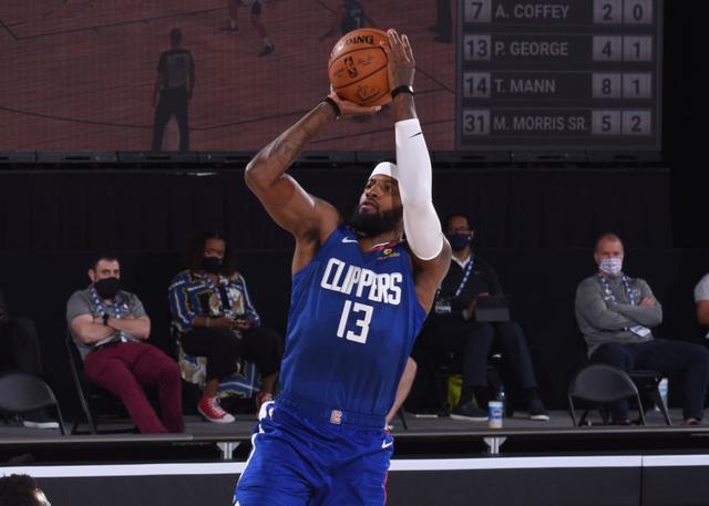 Camiseta Los Angeles Clippers Paul George #13 Icon 2019 Azul